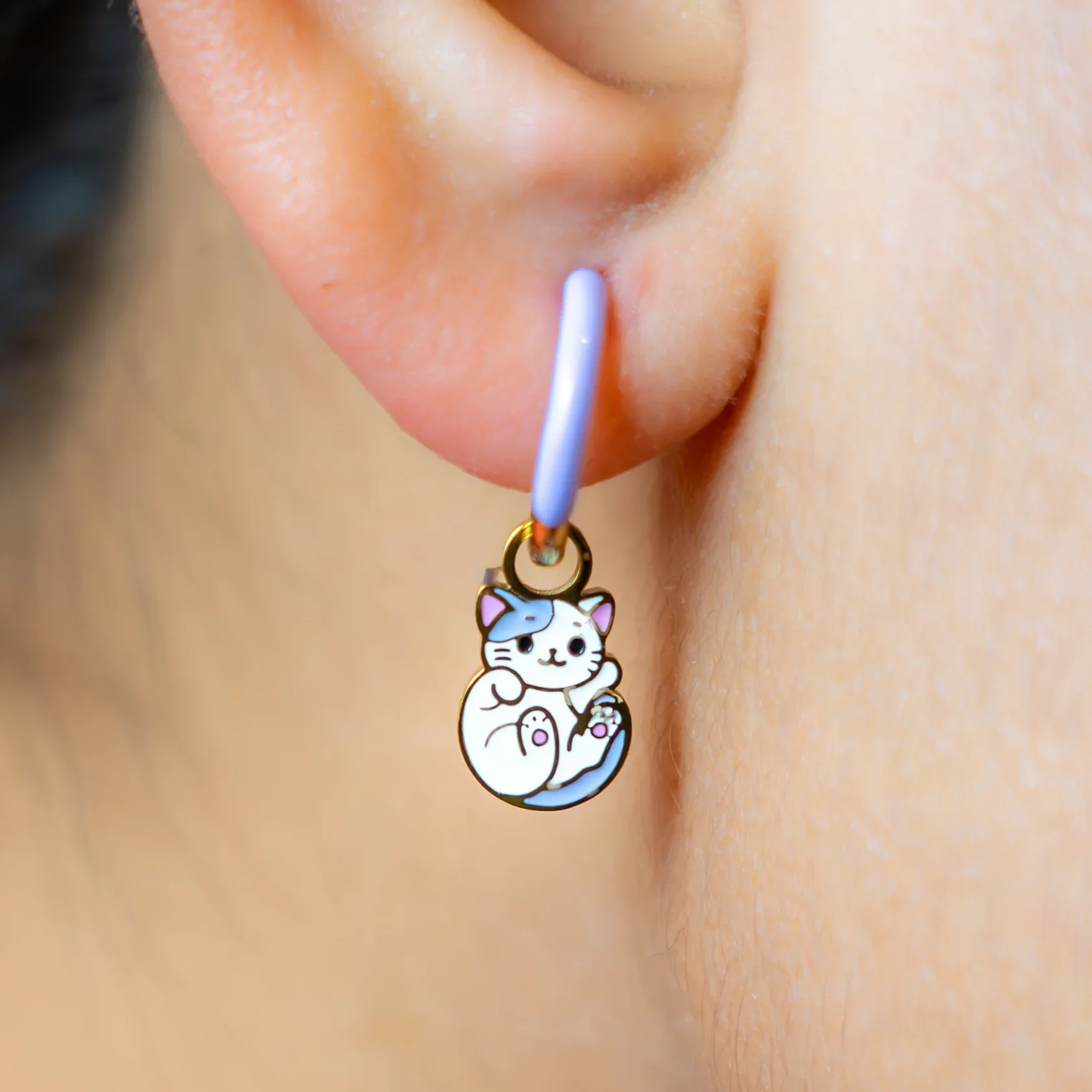 Cat Kitten Hoop Charms - Image 4