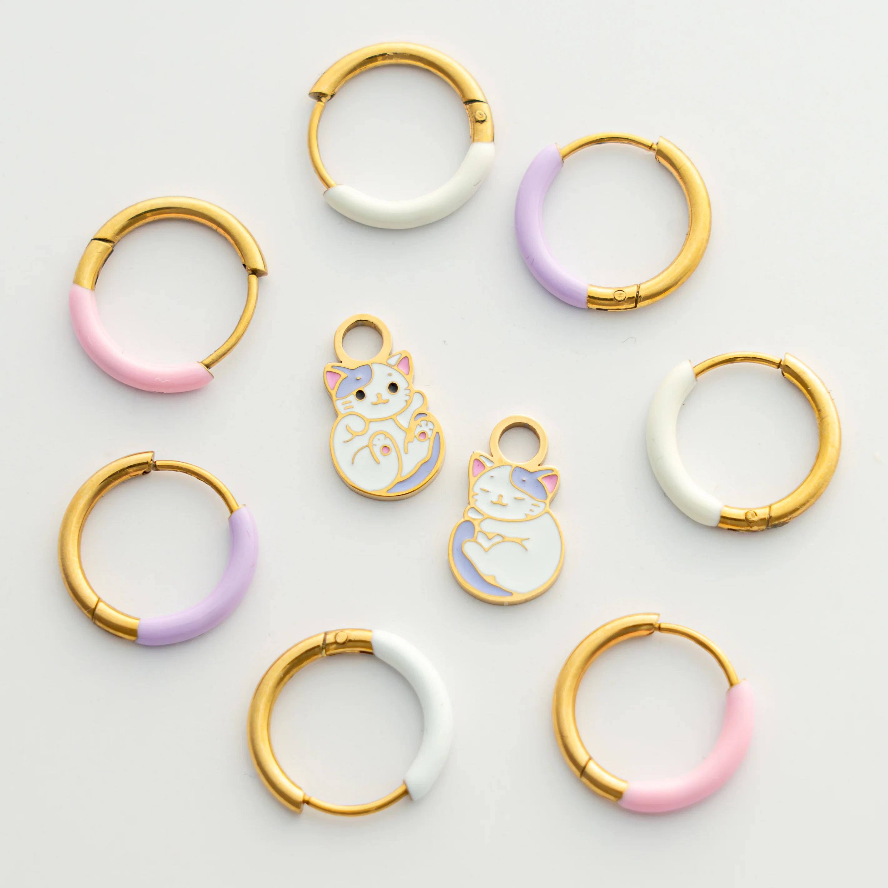 Cat Kitten Hoop Charms - Image 5