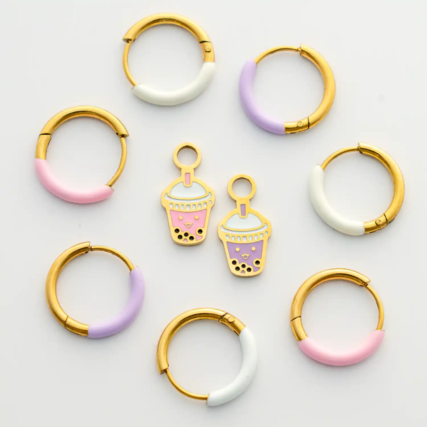 Kawaii Bubble Tea Hoop Charms - Image 4