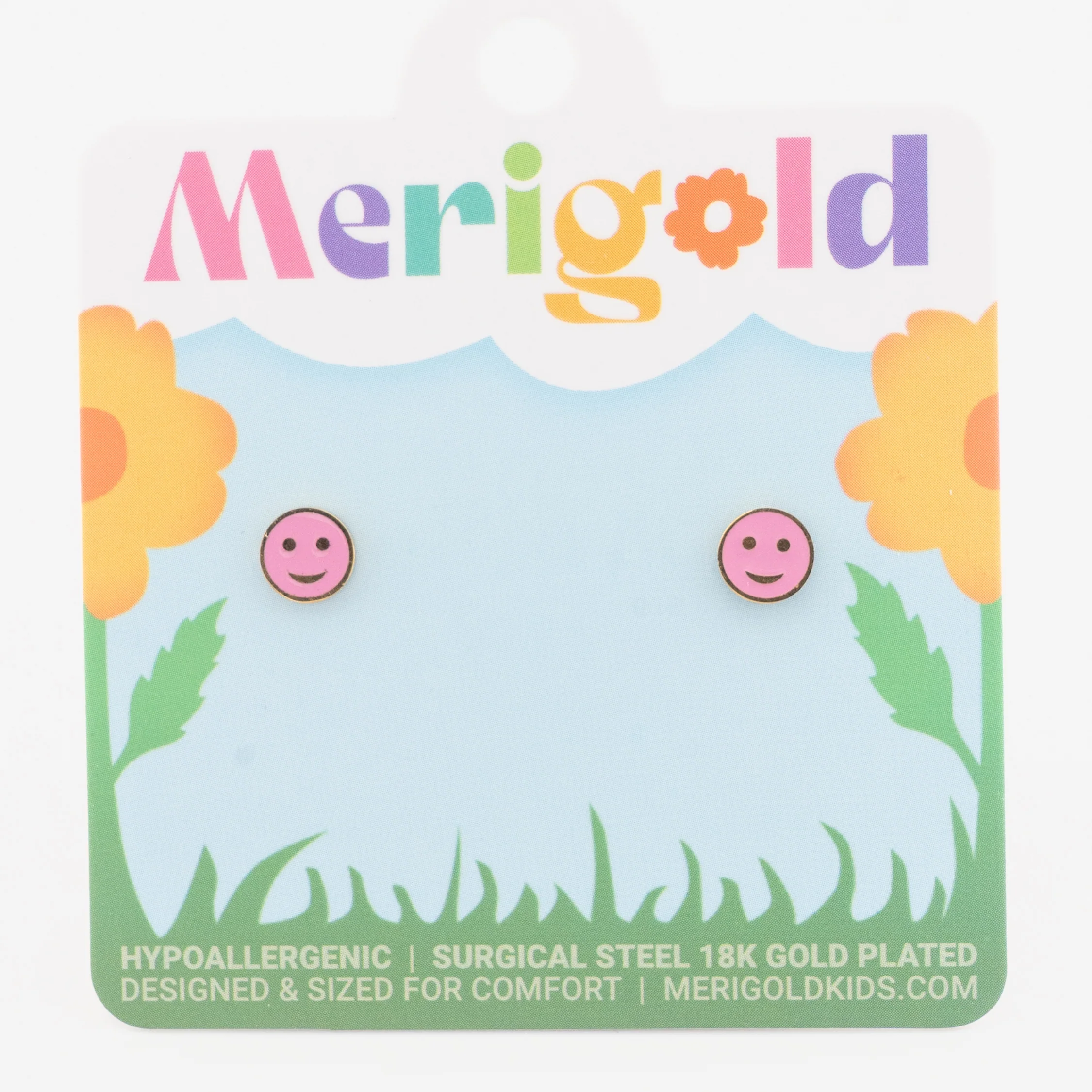 Pink Smiley Studs - Image 3