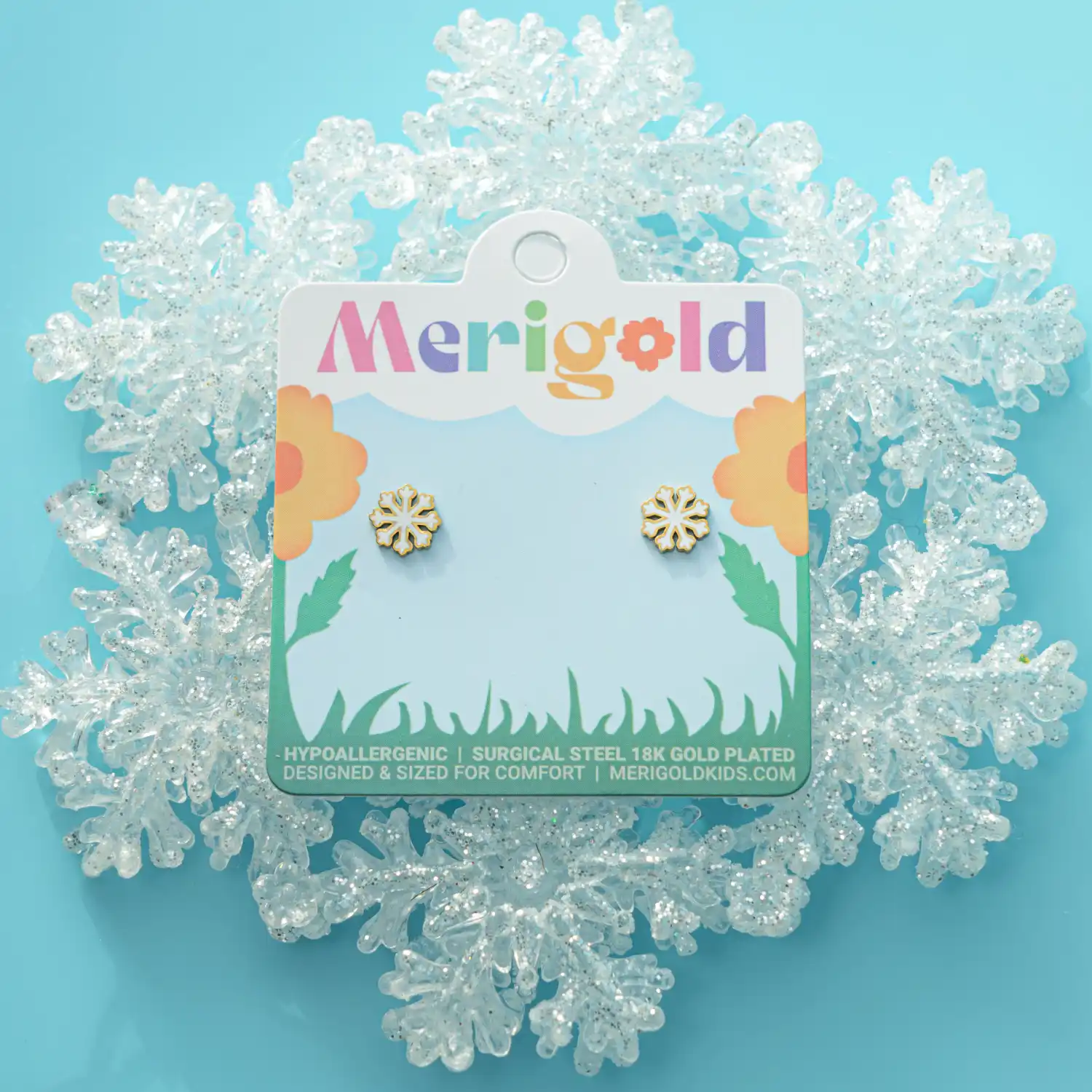 Snowflake Sparkle Studs - Image 3