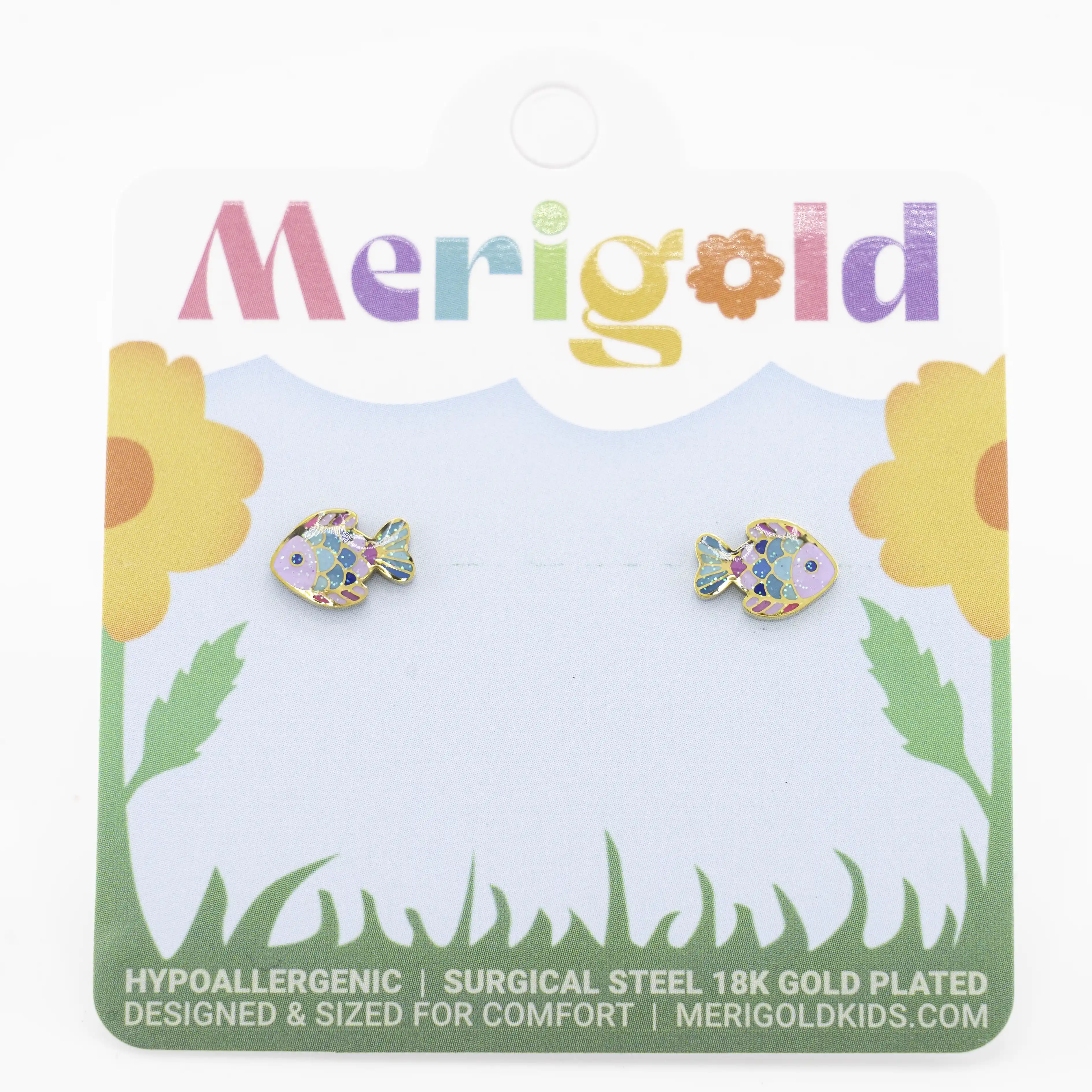 Sparkle Fish Studs in Lilac - Image 3